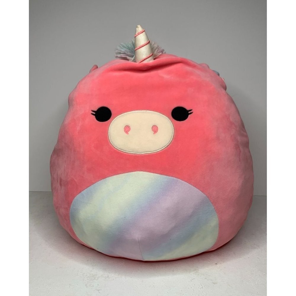 Squishmallows Plush Toy 16 Inch Pink Prim the Unicorn Rainbow Belly Soft